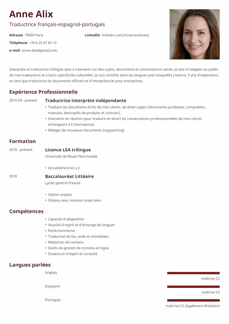 CV graphique