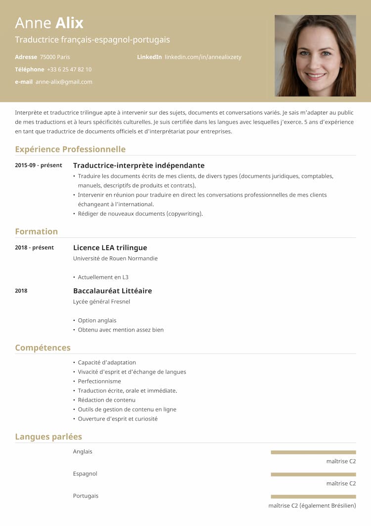 CV graphique